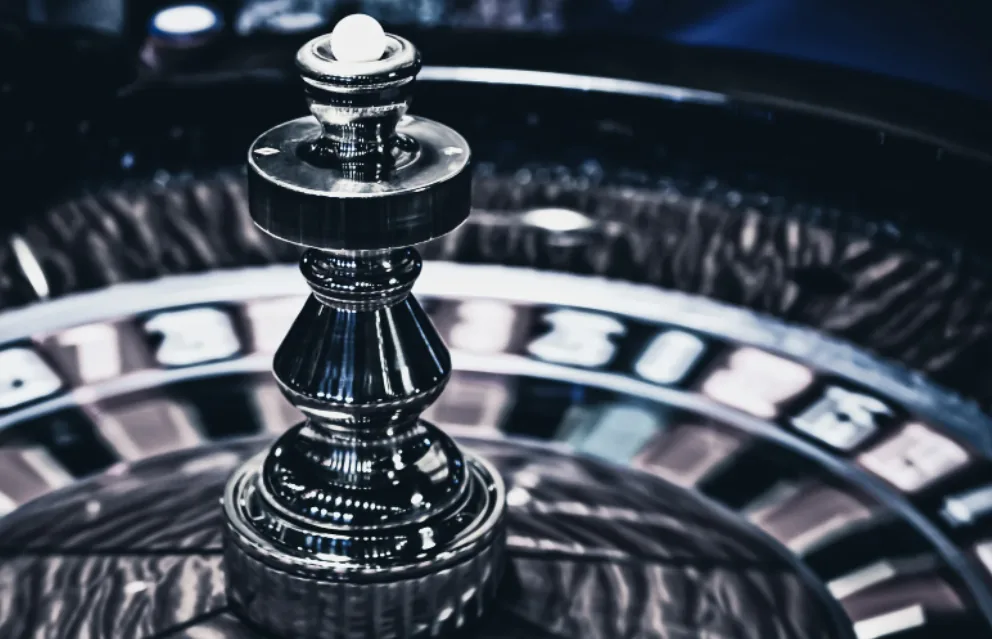 Close-up of a roulette wheel